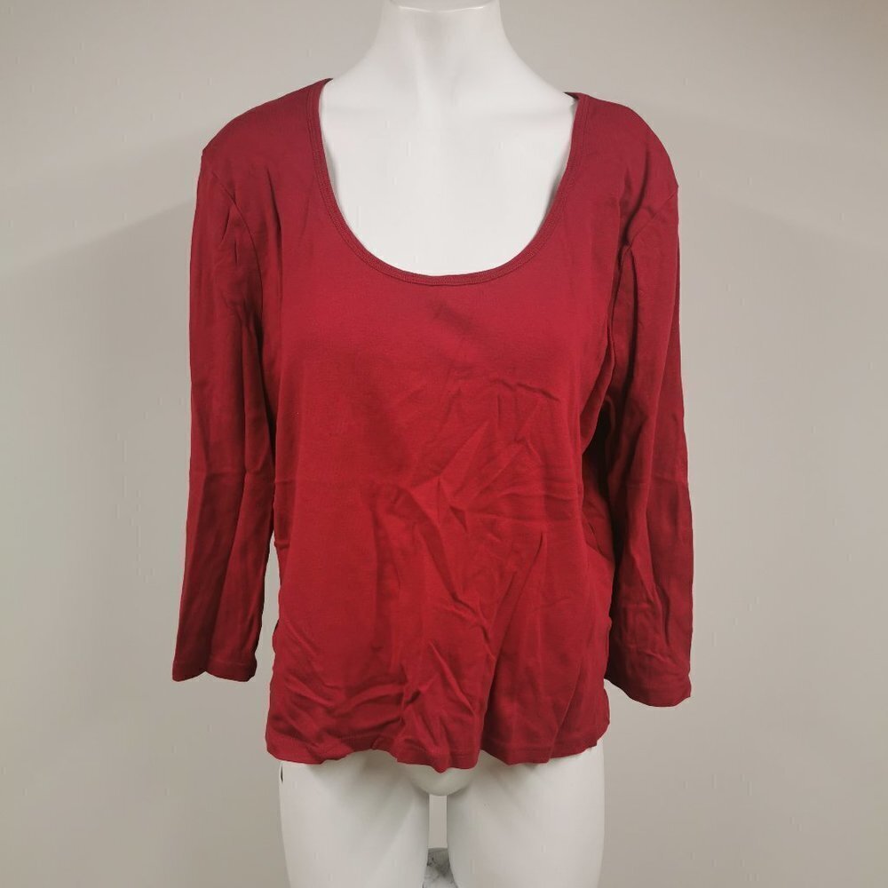 Chaps Button Sleeve Top